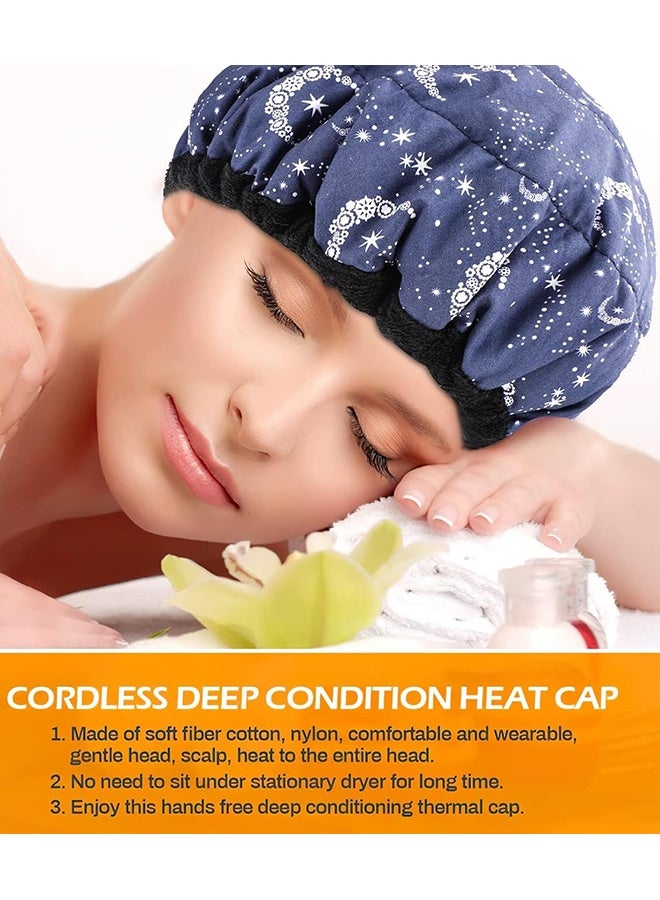 YIM-VIBEHAUS Flaxseed Deep Conditioning Heat Cap, Cordless Safe Microwave Hot Cap for Steaming Hair Styling and Treatment Steam Cap Steaming Haircare Therapy, Cordless Deep Conditioning Thermal Hair Cap - Image 5